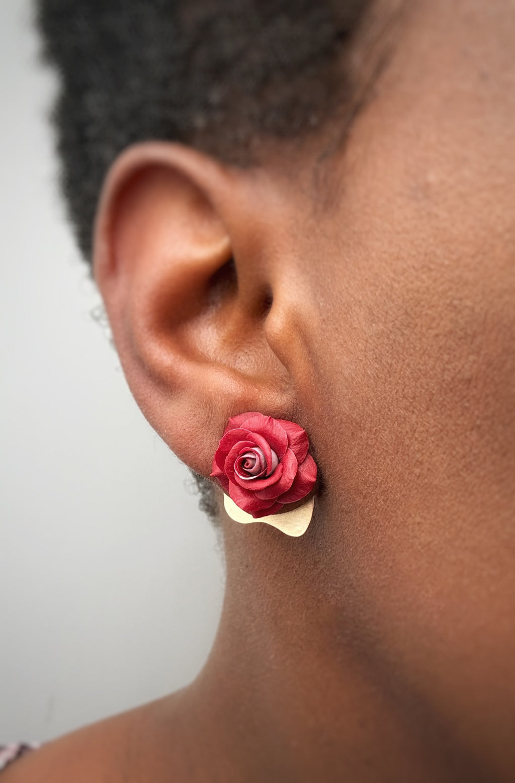 Hydrid Made-To-Order: Ear Jacket Roses Studs