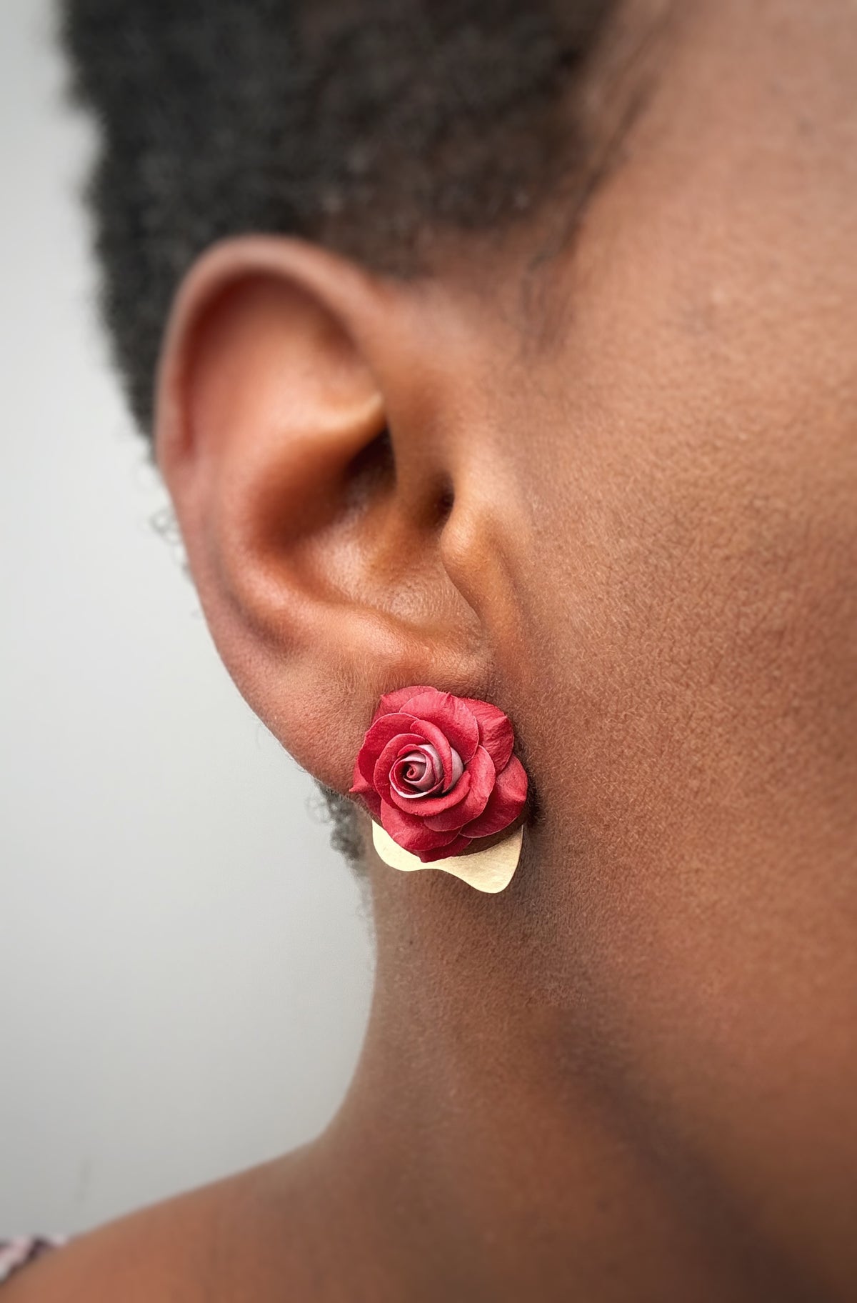 Hydrid Made-To-Order: Ear Jacket Roses Studs