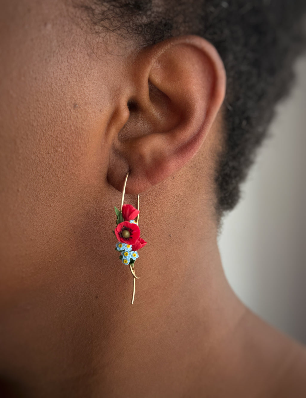 Poppies and Forget me Hoops