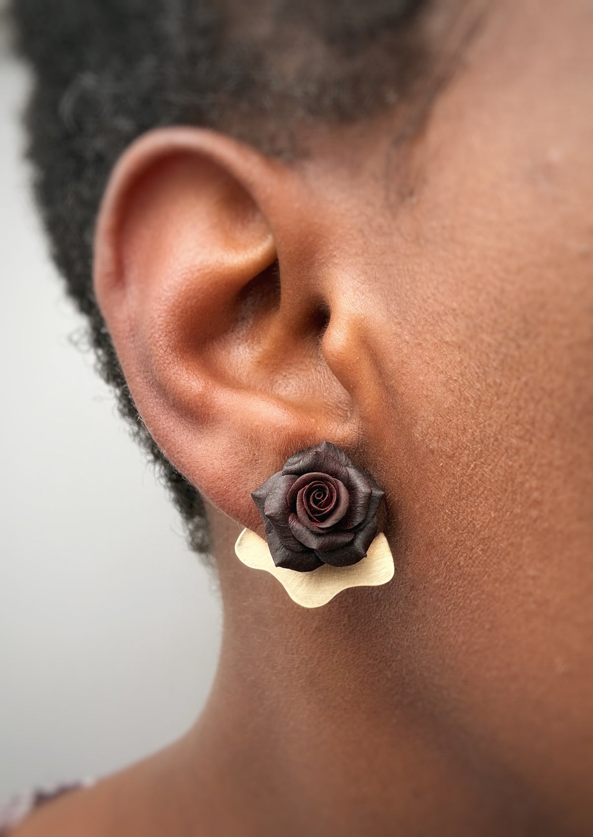 Hydrid Made-To-Order: Ear Jacket Roses Studs