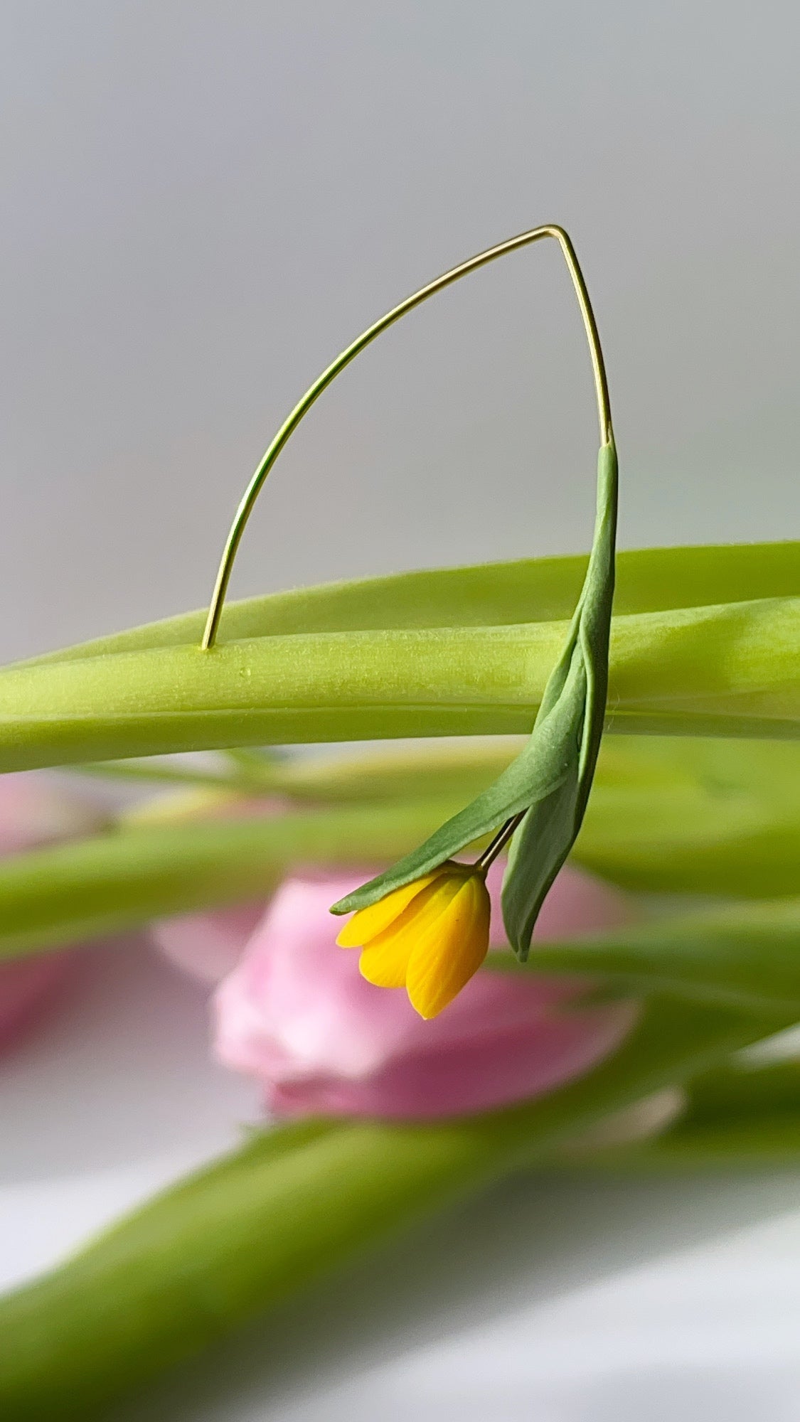 Tulip Dangles: Soft Yellow