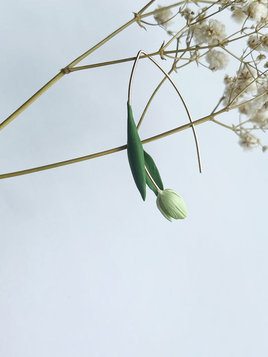 Tulip Dangles: Fresh mint green